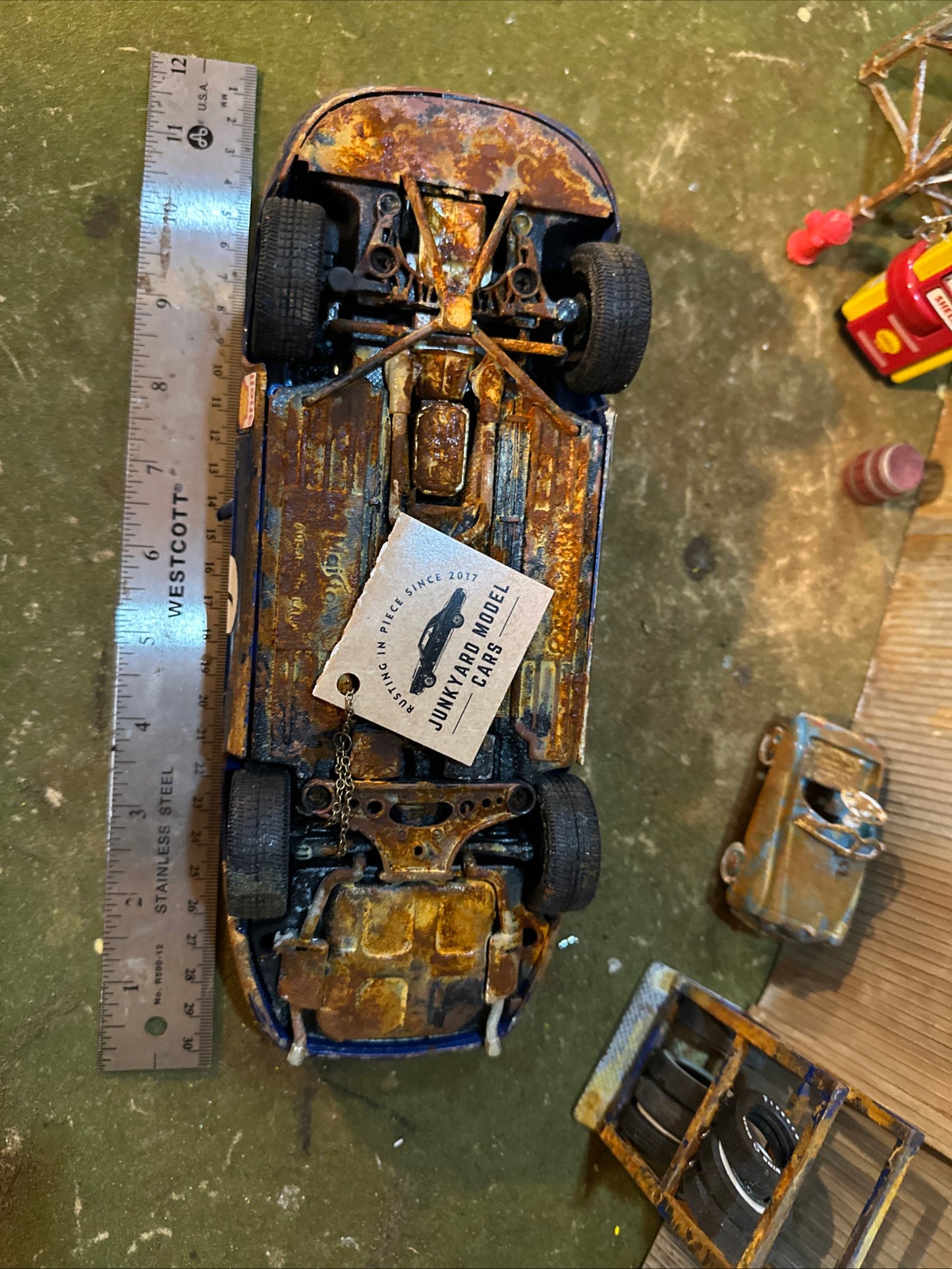 1996 Jaguar XK8 - Barn Find Cars - 1:18 DIECAST - Abused Race Car