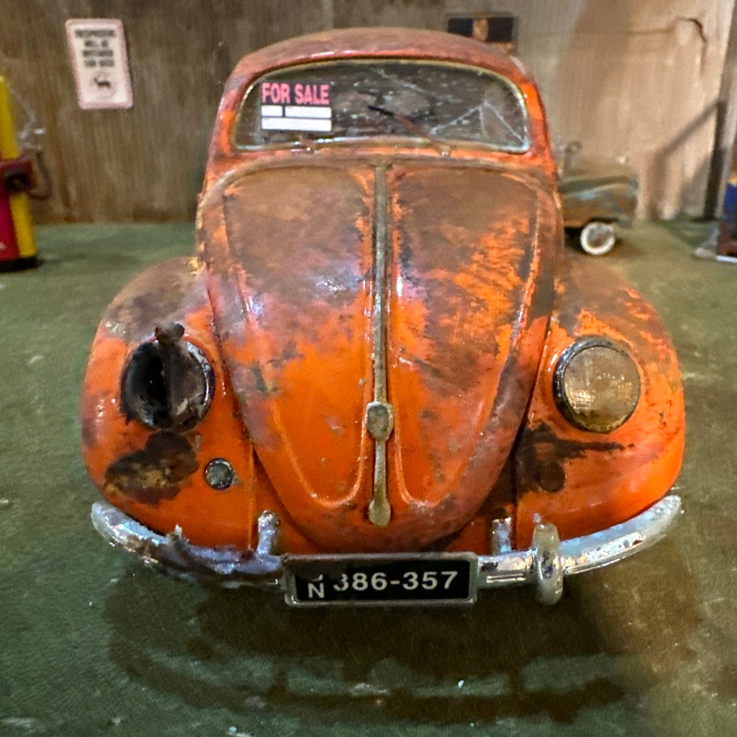 1951 Volkswagen VW - Orange - Barn Find Cars - 1:18 DIECAST - Weathered