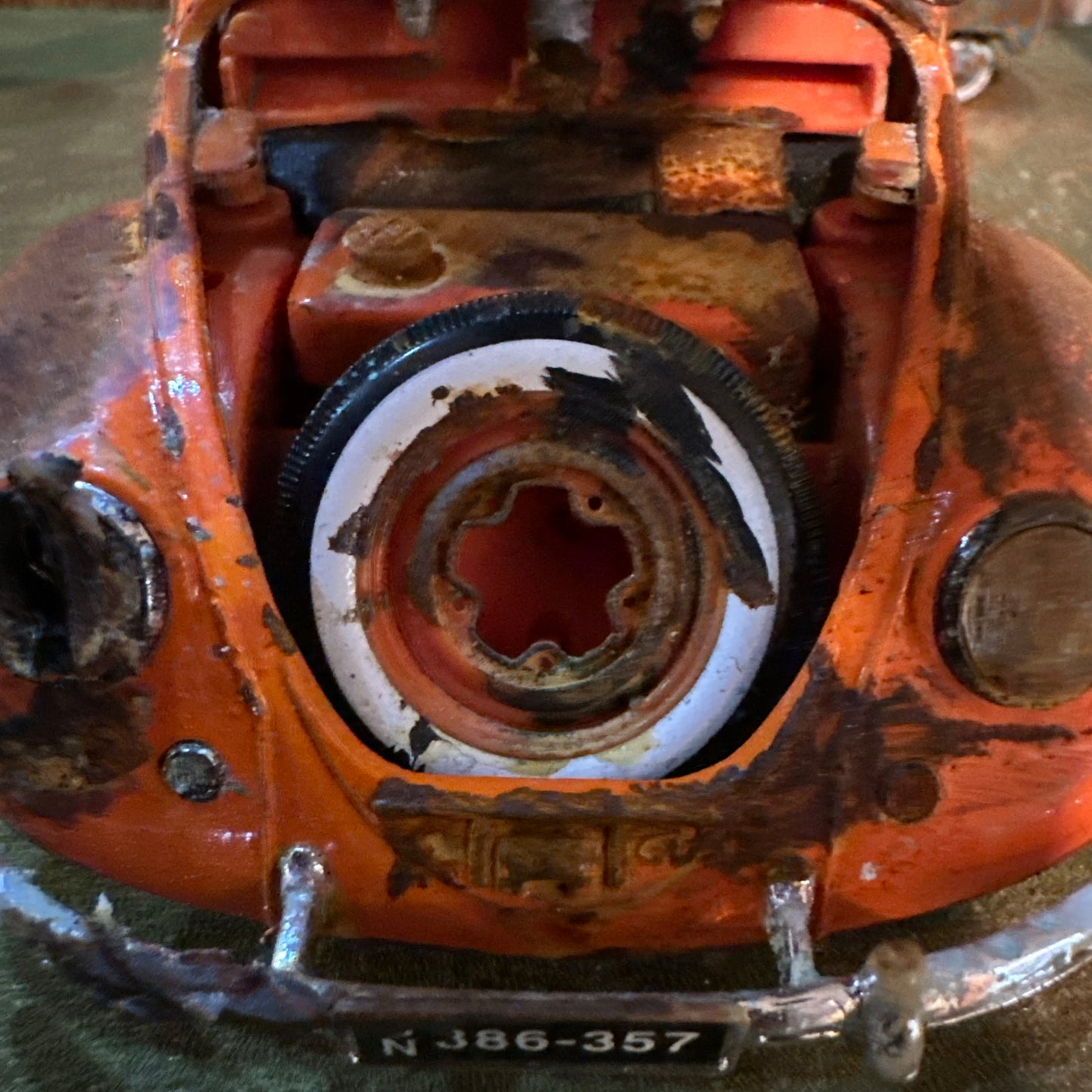 1951 Volkswagen VW - Orange - Barn Find Cars - 1:18 DIECAST - Weathered