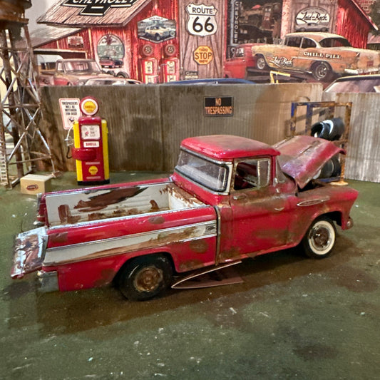 1957 Chevrolet Cameo Pickup Truck - Barn Find Cars - 1:24 DIECAST - Danbury Mint