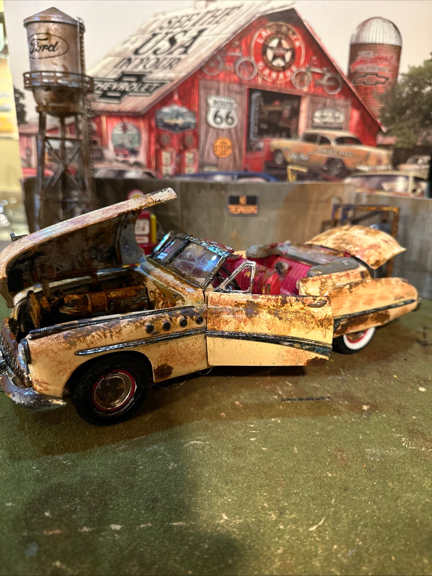 1949 Buick Roadmaster Convertible - Barn Find Cars - 1:18 DIECAST - Weathered