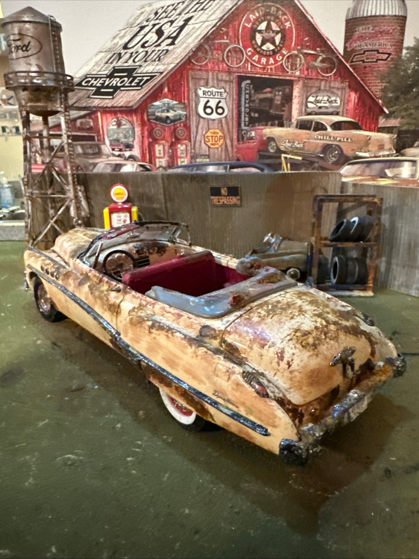 1949 Buick Roadmaster Convertible - Barn Find Cars - 1:18 DIECAST - Weathered