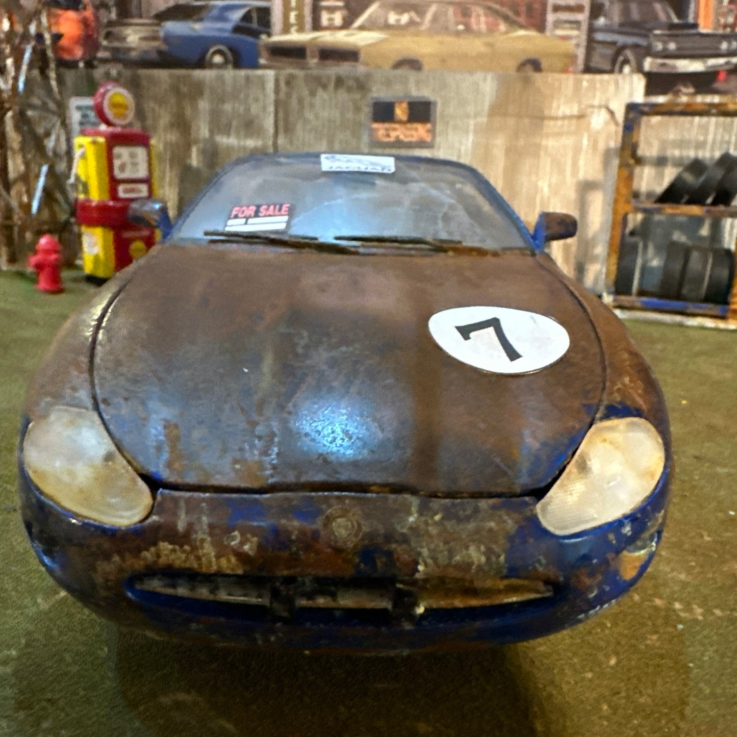 1996 Jaguar XK8 - Barn Find Cars - 1:18 DIECAST - Abused Race Car