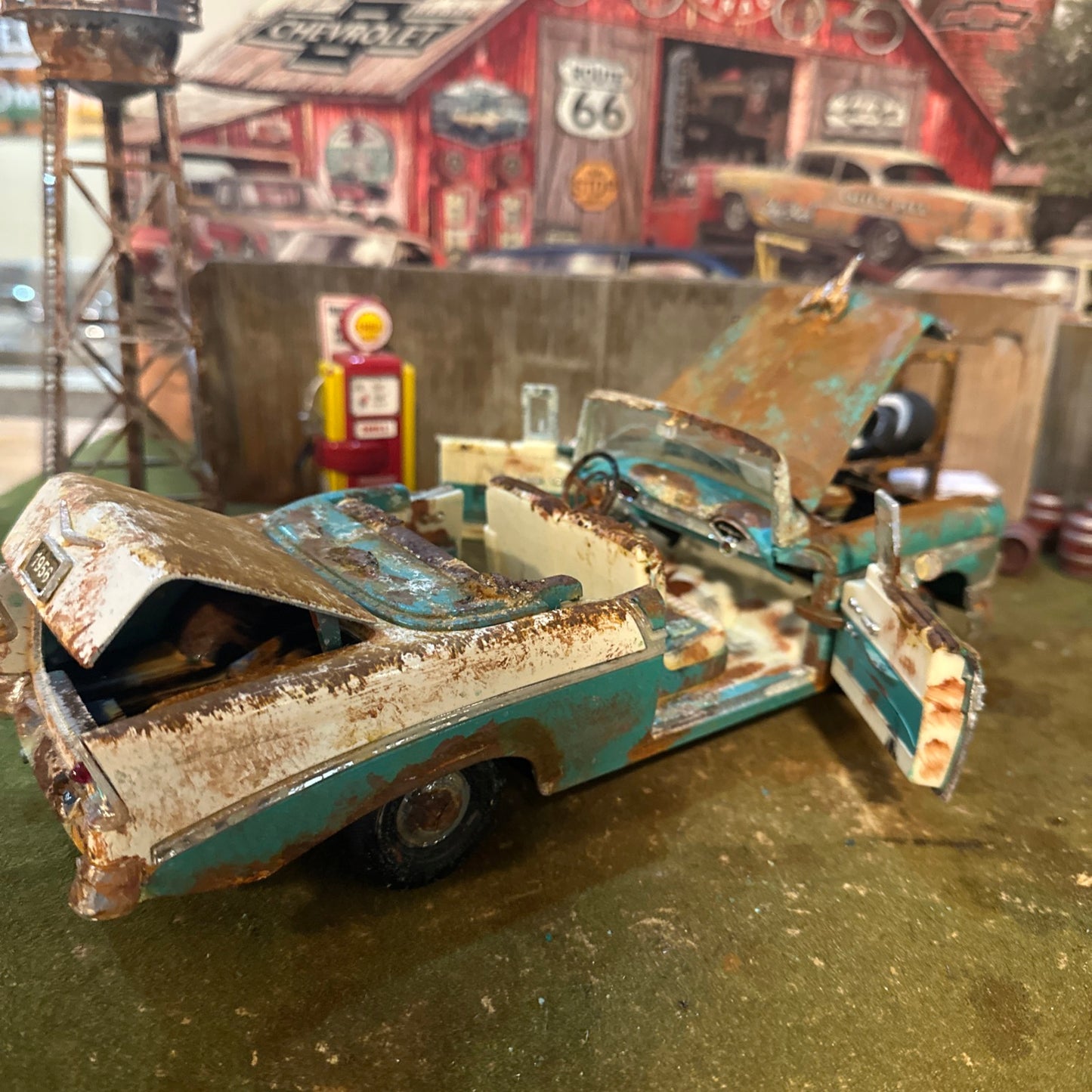 1956 Chevrolet BeAir - Barn Find Cars - 1:18 DIECAST - Weathered