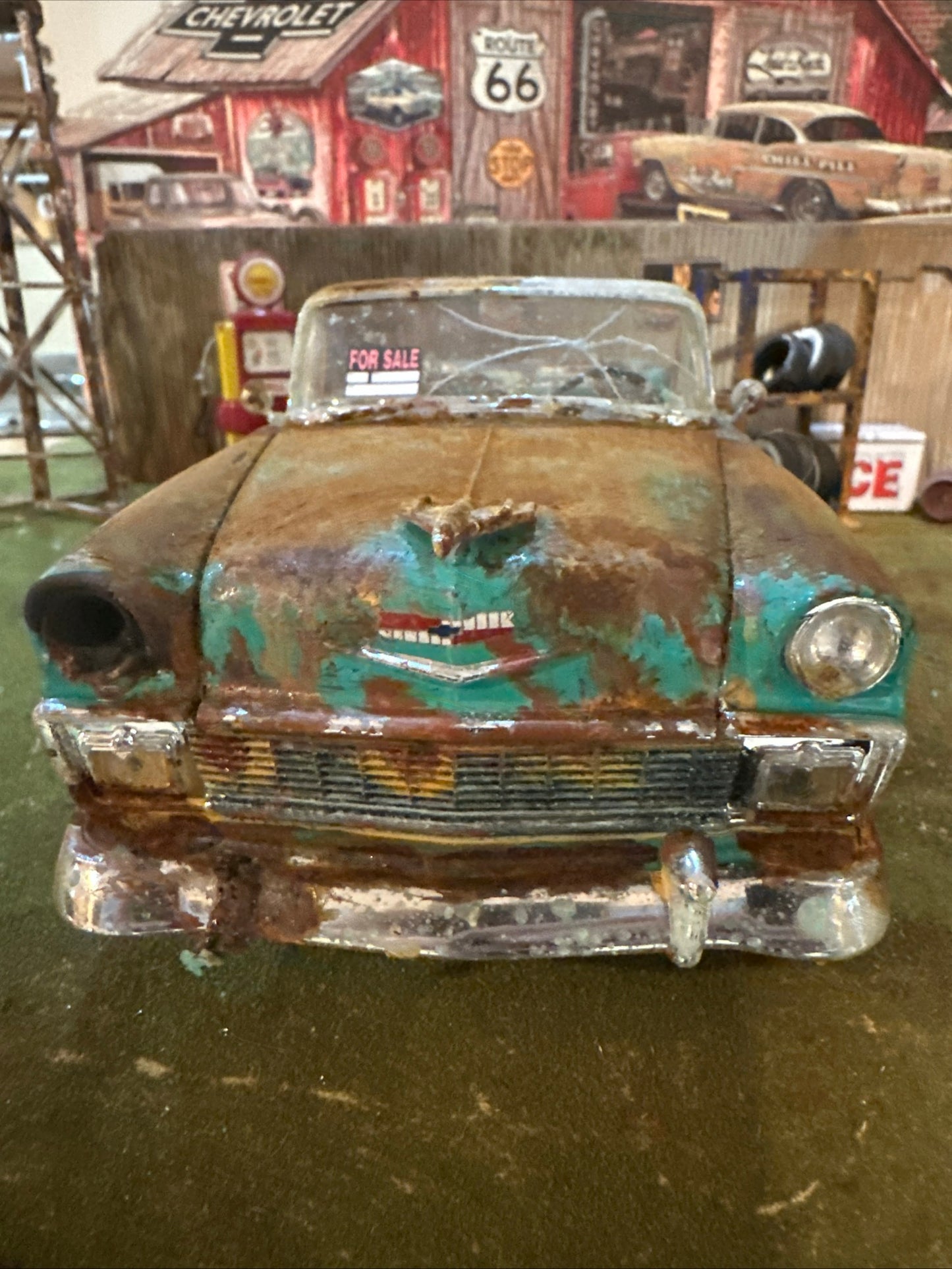 1956 Chevrolet BeAir - Barn Find Cars - 1:18 DIECAST - Weathered