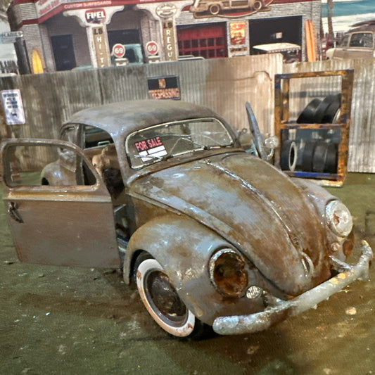 1955 Volkswagen VW Bug Beetle - Barn Find Cars - 1:18 DIECAST - Oval Window