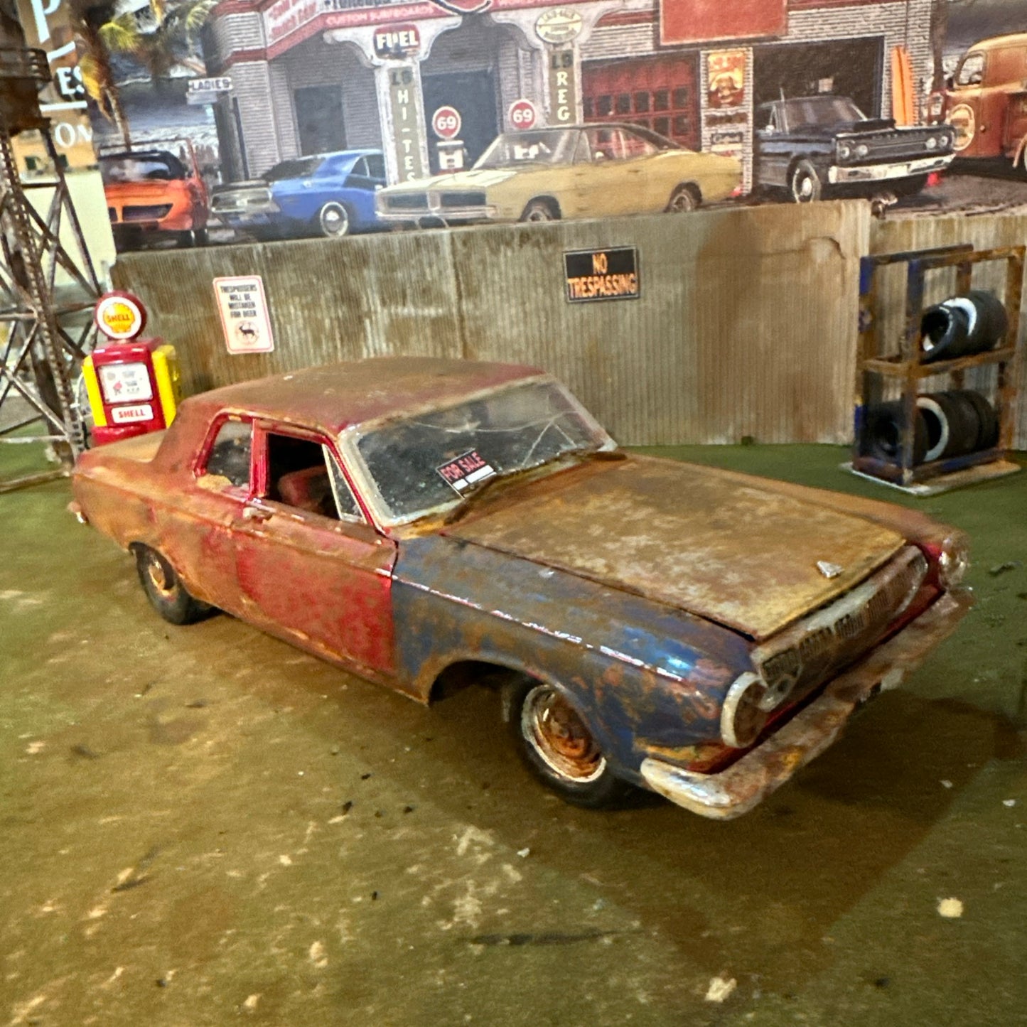 1963 Dodge 330 - Barn Find Cars - 1:18 DIECAST - weathered