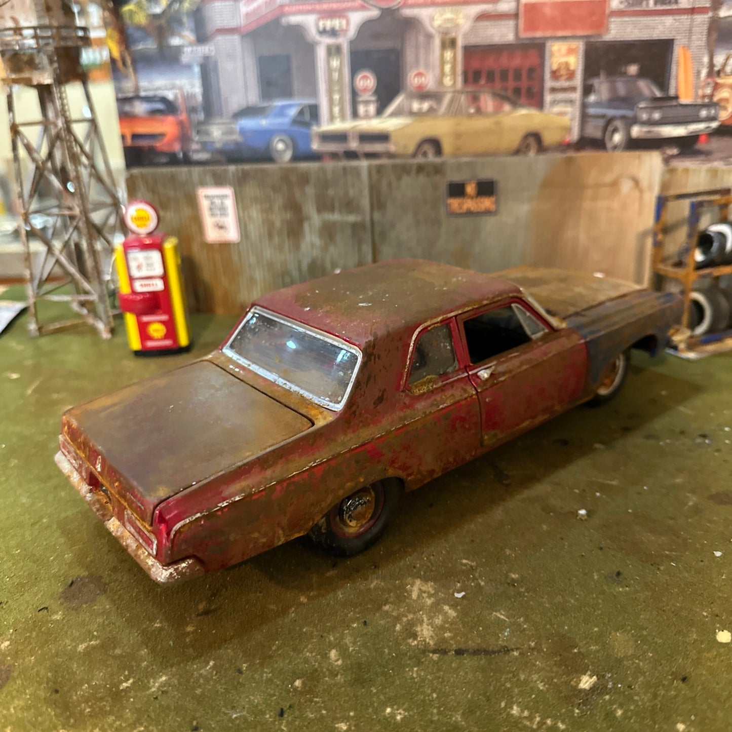 1963 Dodge 330 - Barn Find Cars - 1:18 DIECAST - weathered