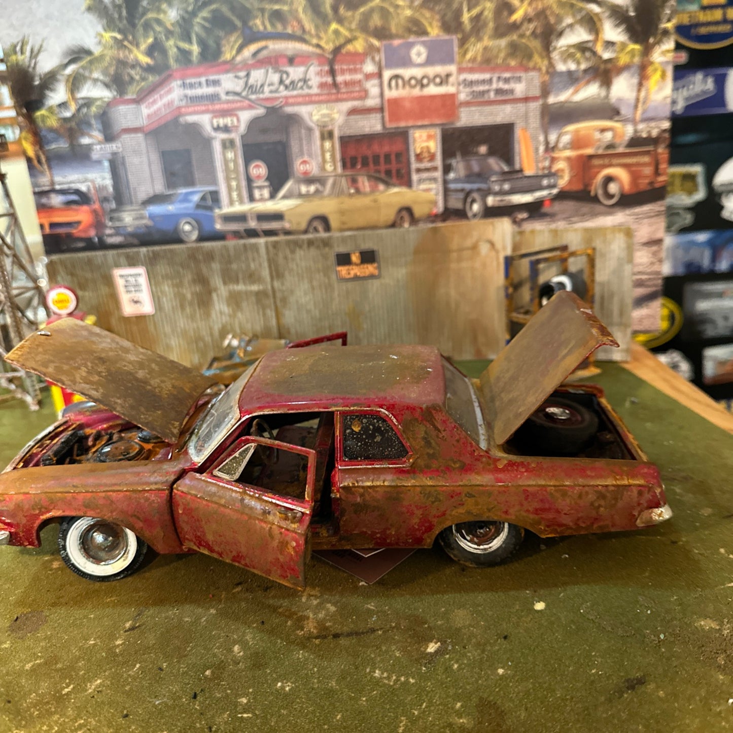 1963 Dodge 330 - Barn Find Cars - 1:18 DIECAST - weathered