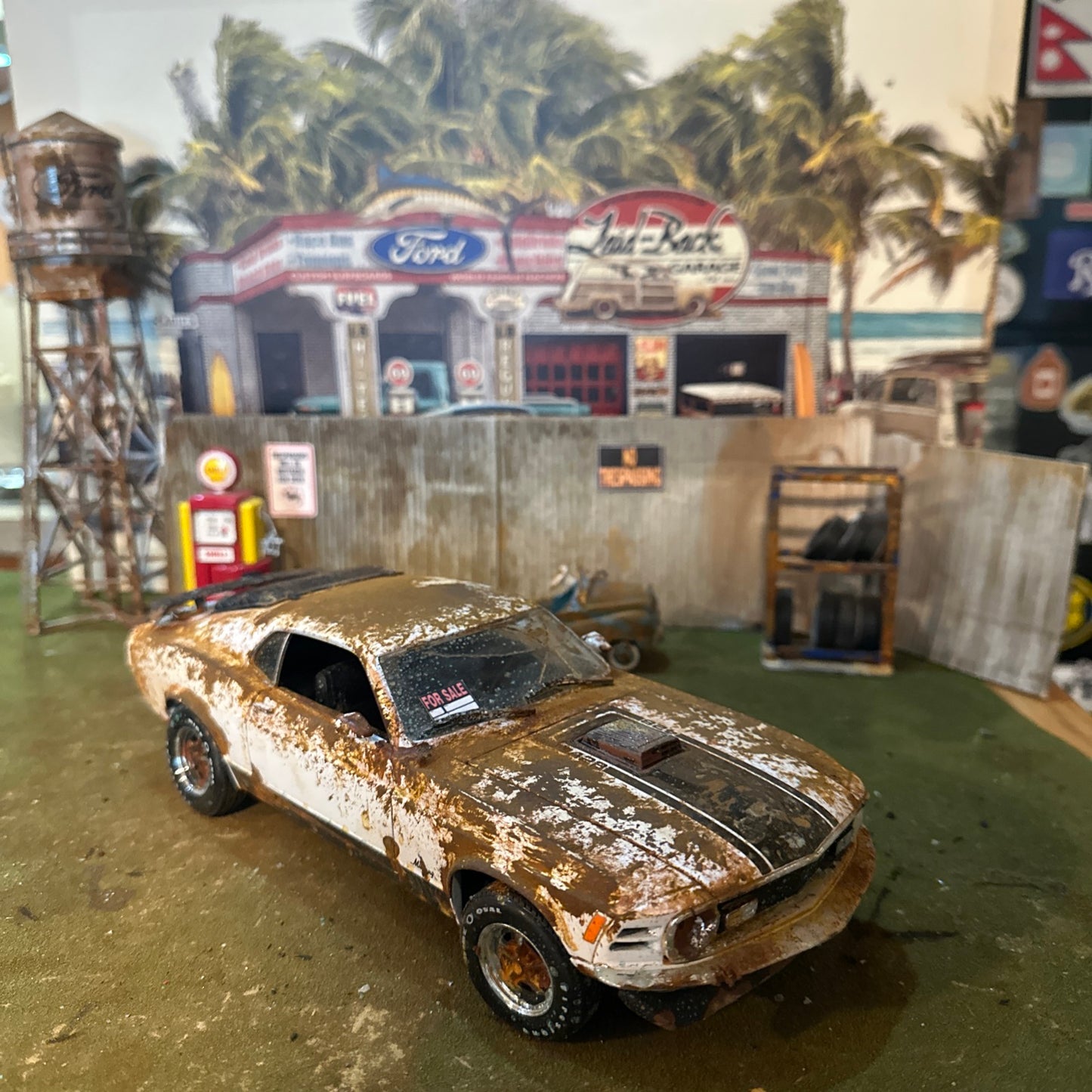 1970 Ford Mustang Mach 1 428 - Barn Find Cars - 1:18 DIECAST - Weathered