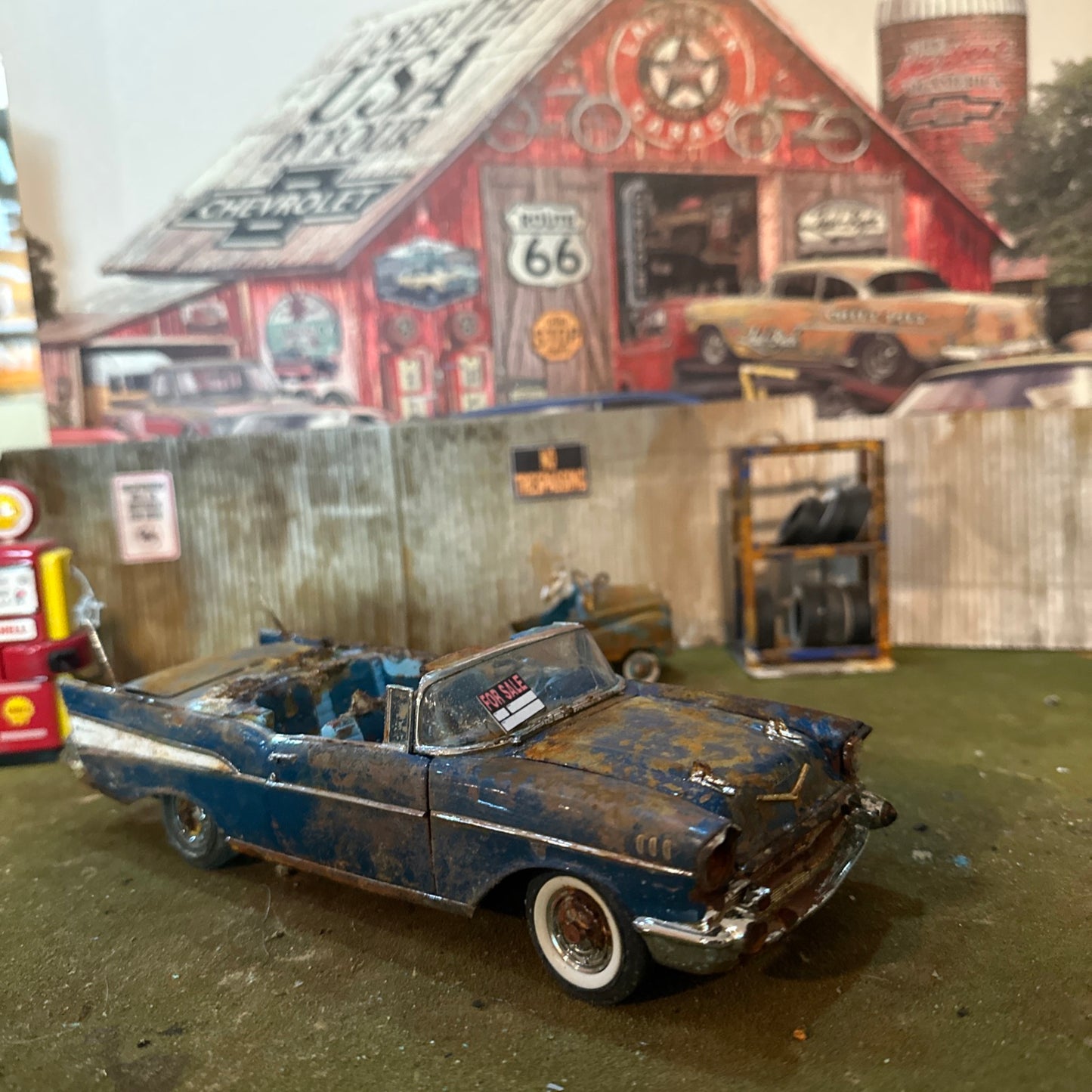 1957 Chevy Bel Air - Barn Find Cars - 1:24 DIECAST - Danbury Mint