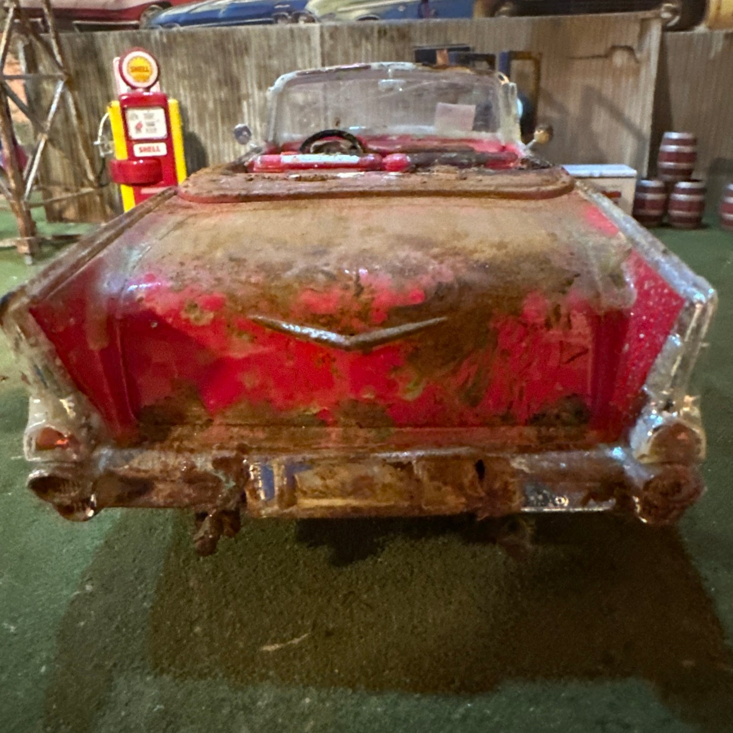 1957 Chevrolet Bel Air Convertible - Barn Find Cars - 1:18 DIECAST - Weathered