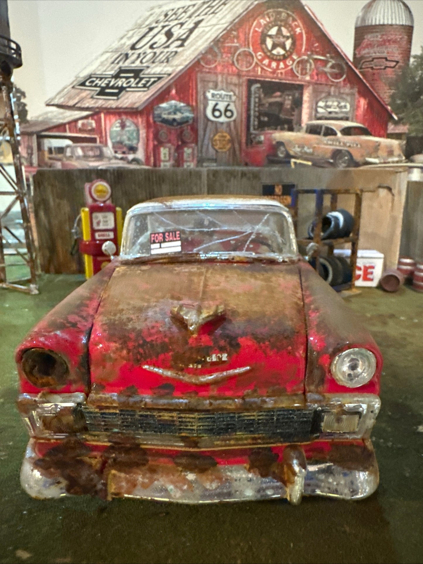 1956 Chevy Bel Air Hardtop - Barn Find Cars - 1:18 DIECAST - Weathered
