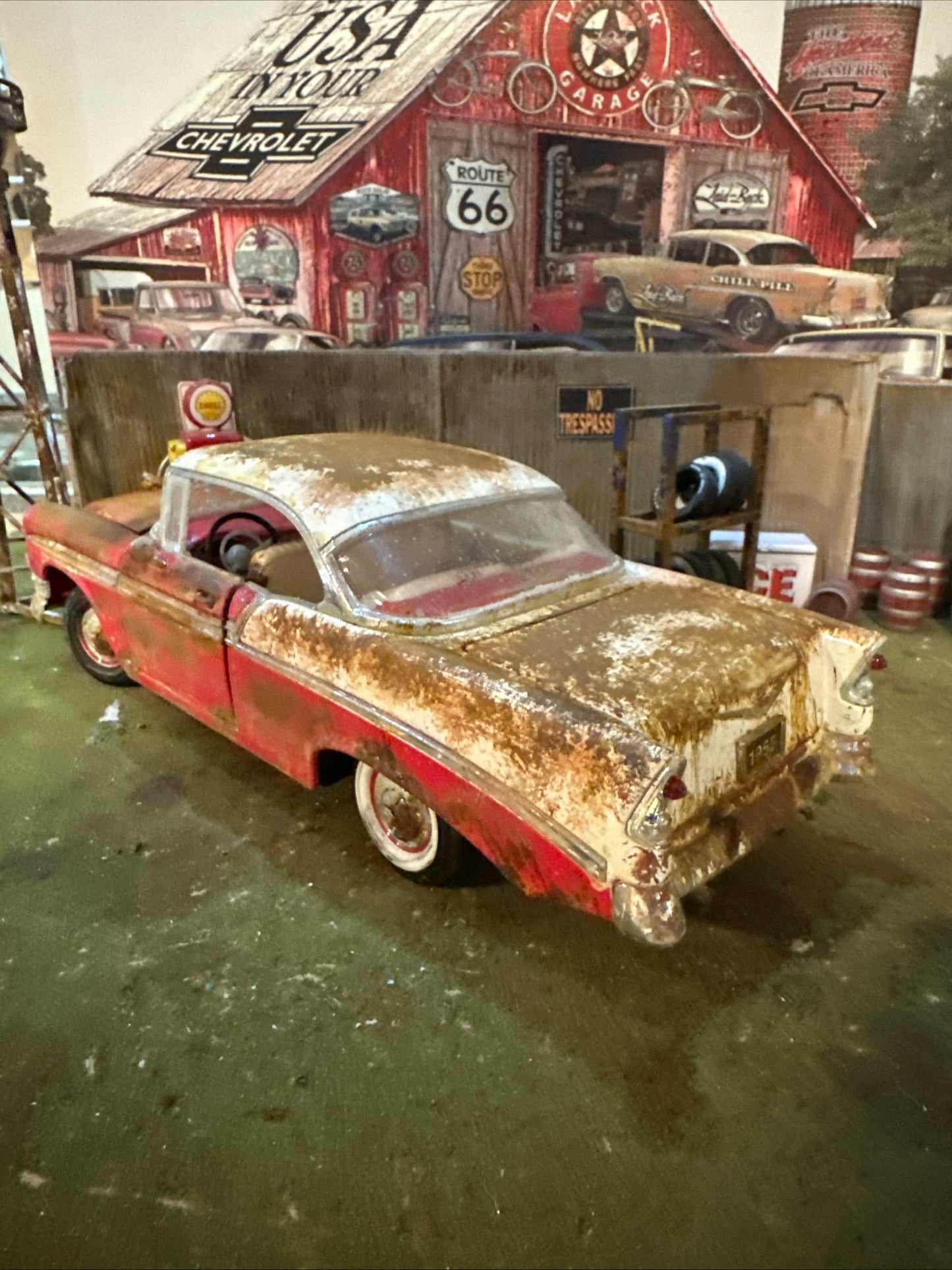 1956 Chevy Bel Air Hardtop - Barn Find Cars - 1:18 DIECAST - Weathered