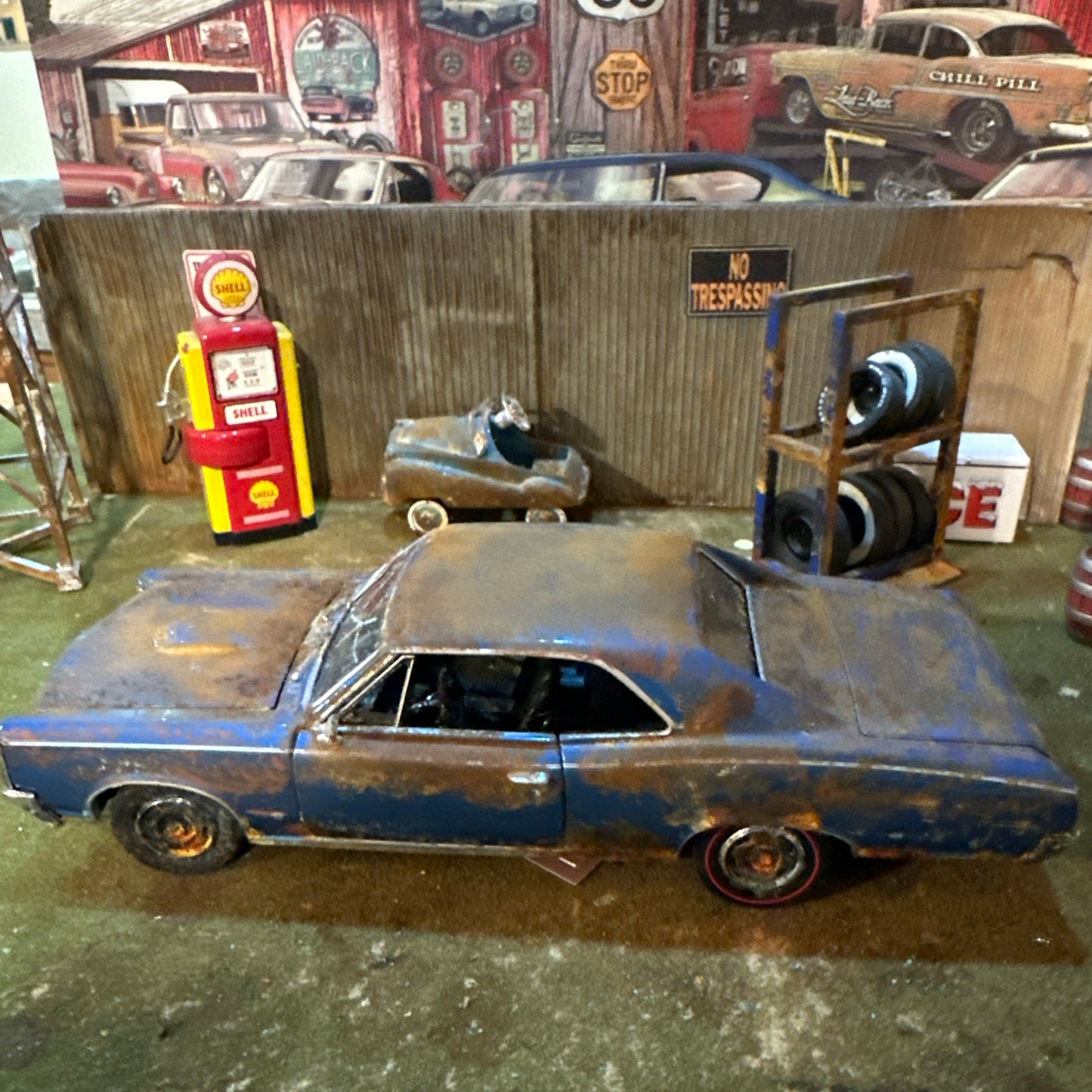 1966 Pontiac GTO - Barn Find Cars - 1:24 DIECAST - Weathered