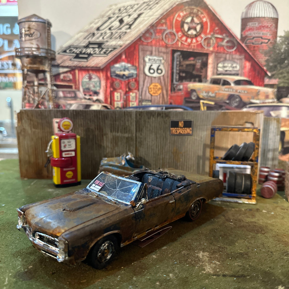1966 Pontiac GTO - Barn Find Cars - 1:24 DIECAST - Rusted