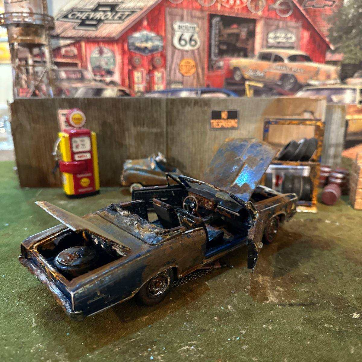1966 Pontiac GTO - Barn Find Cars - 1:24 DIECAST - Rusted