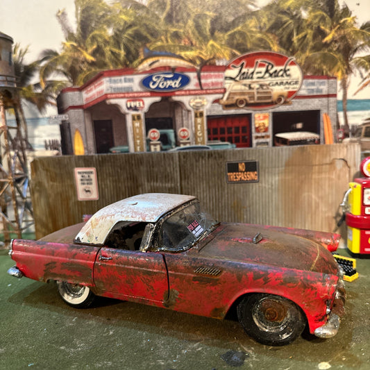 1955 Ford Thunderbird - Barn Find Cars - 1:18 DIECAST - Weathered