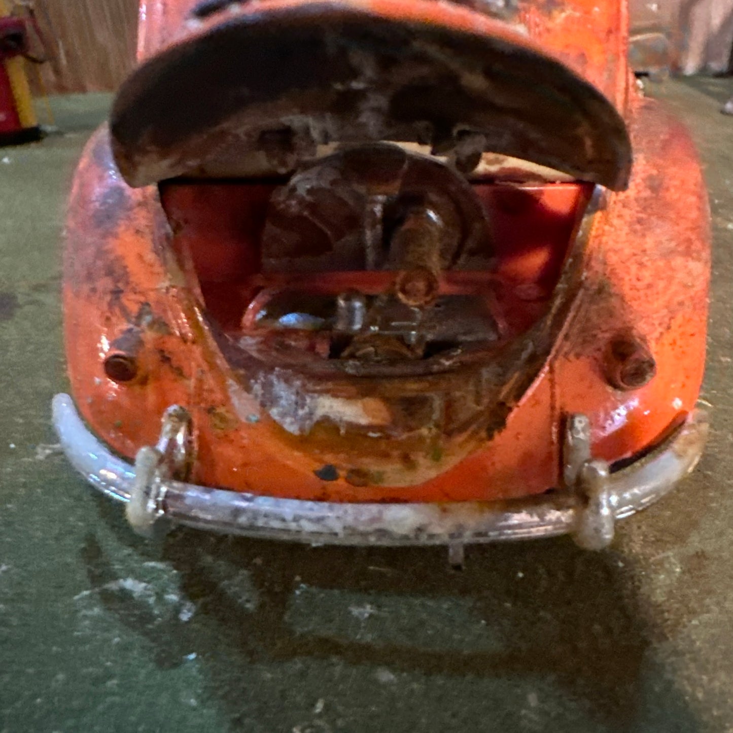 1951 Volkswagen VW - Orange - Barn Find Cars - 1:18 DIECAST - Weathered