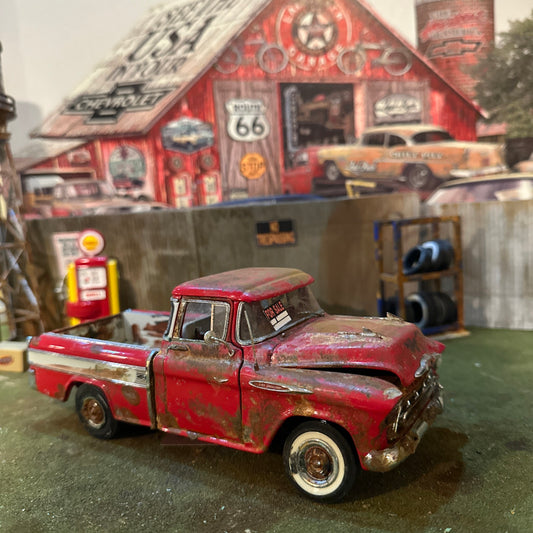 1957 Chevrolet Cameo Pickup Truck - Barn Find Cars - 1:24 DIECAST - Danbury Mint