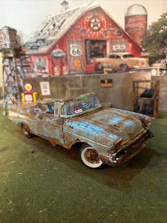 1957 Chevrolet Convertible - Barn Find Cars - 1:18 DIECAST