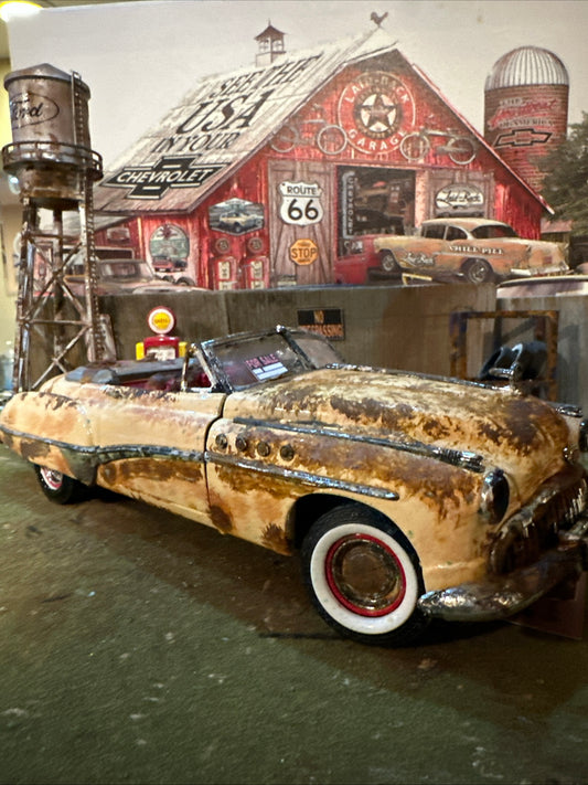 1949 Buick Roadmaster Convertible - Barn Find Cars - 1:18 DIECAST - Weathered