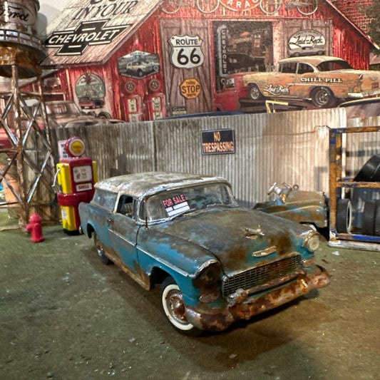 1955 Chevrolet Nomad - Barn Find Cars - 1:24 DIECAST - Danbury Mint - Weathered