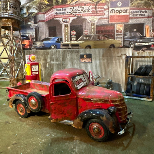 1938 International Harvester Pickup Truck - Barn Find Cars - 1:25 DIECAST - Weathered