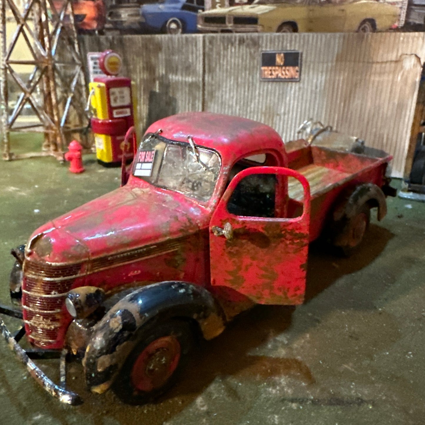 1938 International Harvester Pickup Truck - Barn Find Cars - 1:25 DIECAST - Weathered