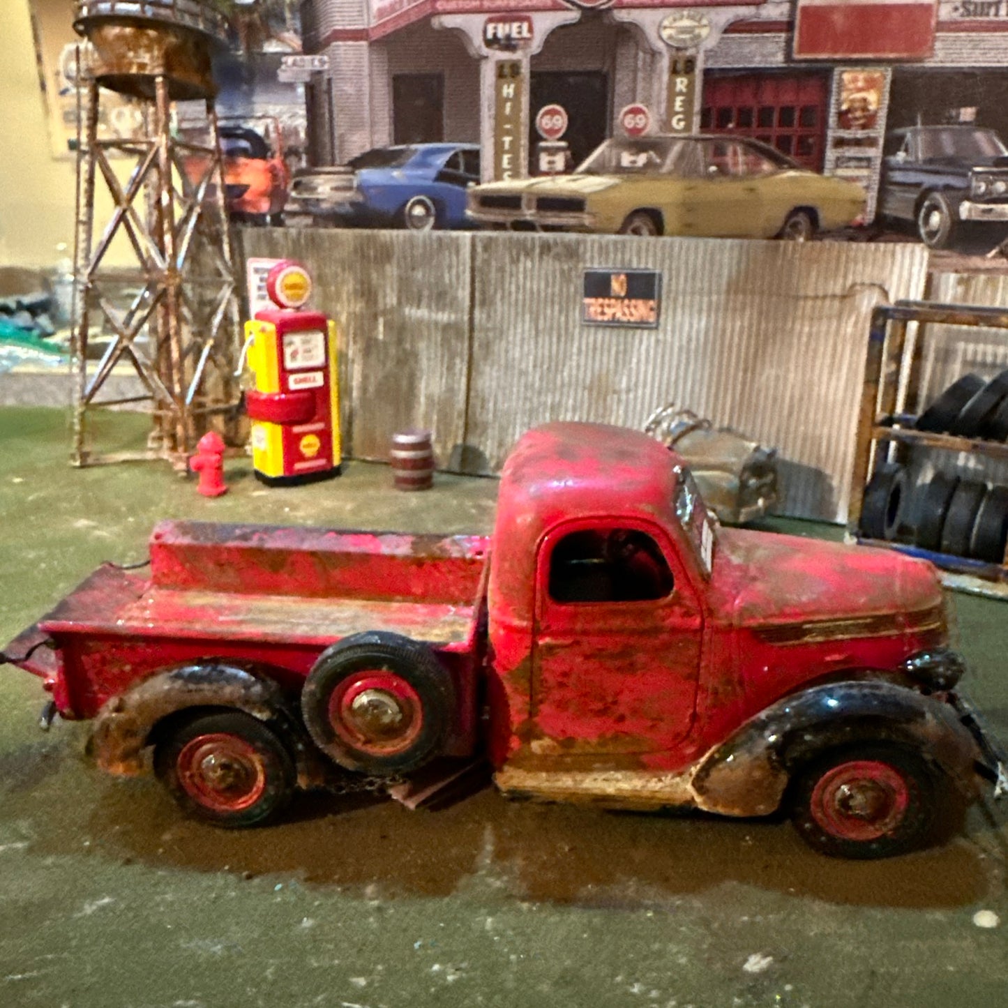 1938 International Harvester Pickup Truck - Barn Find Cars - 1:25 DIECAST - Weathered